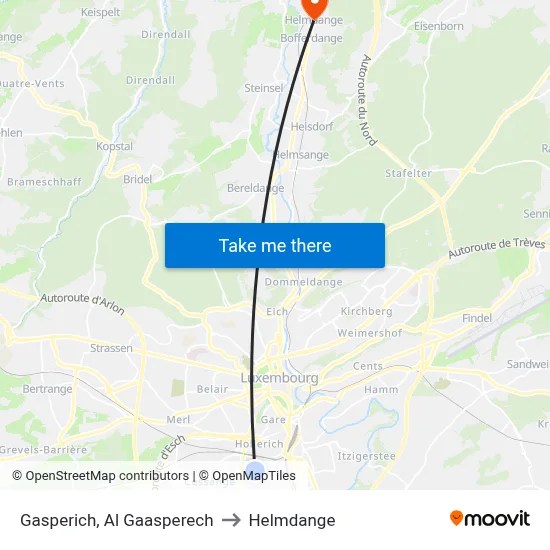 Gasperich, Al Gaasperech to Helmdange map