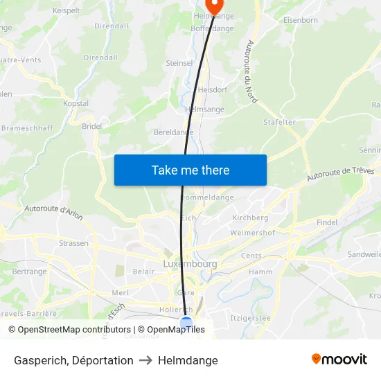 Gasperich, Déportation to Helmdange map