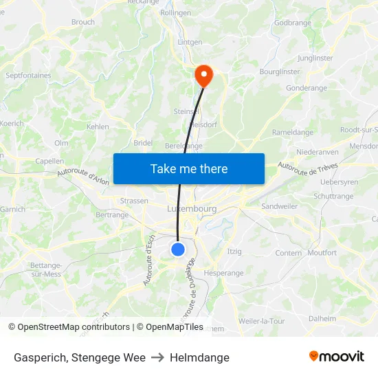 Gasperich, Stengege Wee to Helmdange map