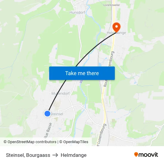 Steinsel, Bourgaass to Helmdange map