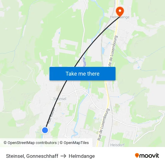 Steinsel, Gonneschhaff to Helmdange map