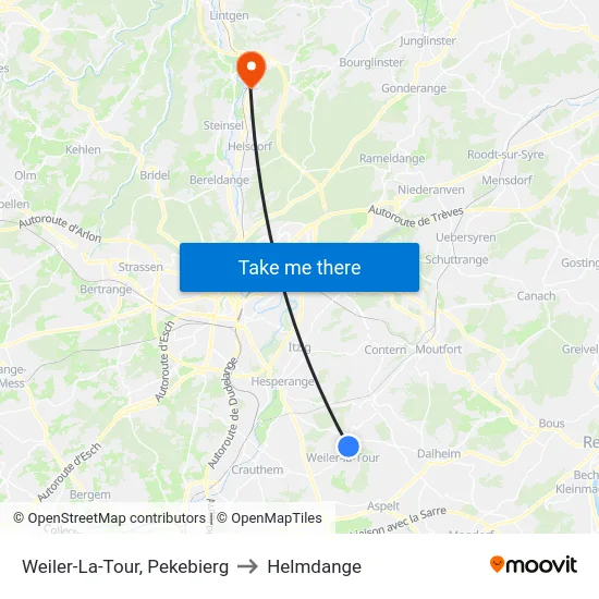 Weiler-La-Tour, Pekebierg to Helmdange map