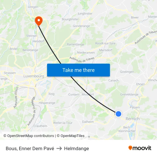 Bous, Enner Dem Pavé to Helmdange map