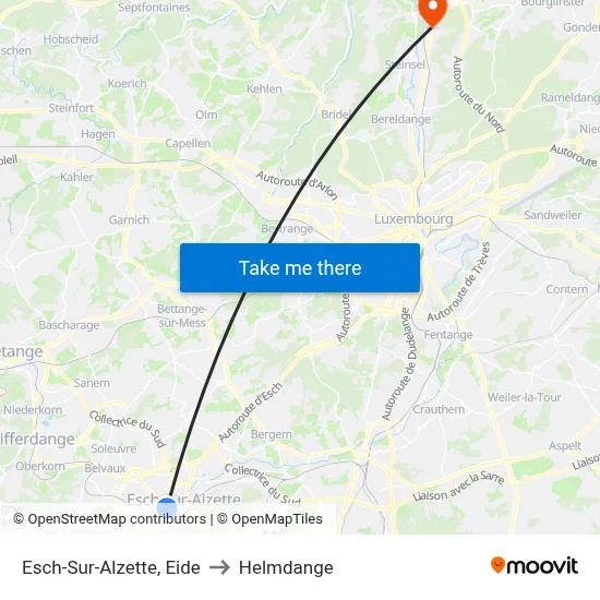 Esch-Sur-Alzette, Eide to Helmdange map
