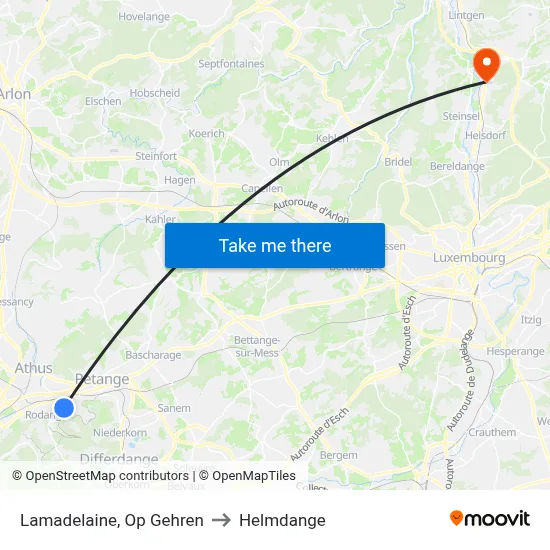 Lamadelaine, Op Gehren to Helmdange map