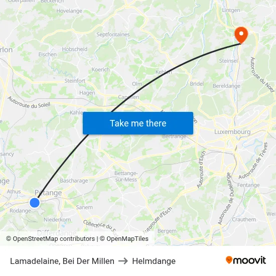 Lamadelaine, Bei Der Millen to Helmdange map