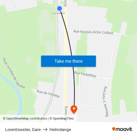 Lorentzweiler, Gare to Helmdange map