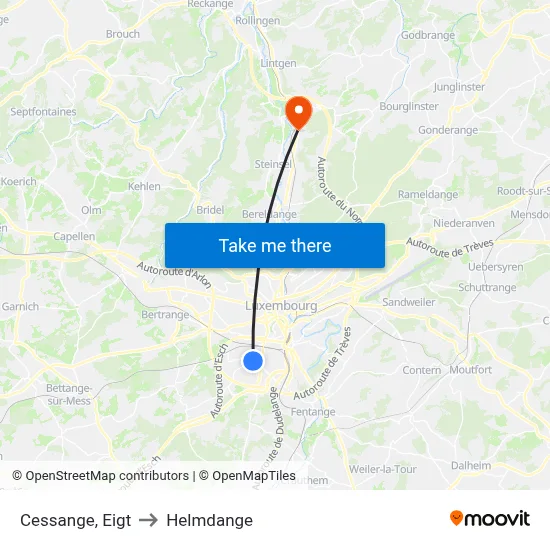 Cessange, Eigt to Helmdange map