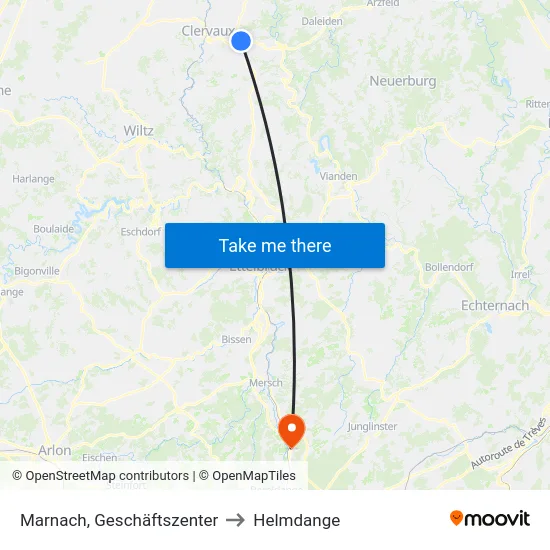 Marnach, Geschäftszenter to Helmdange map
