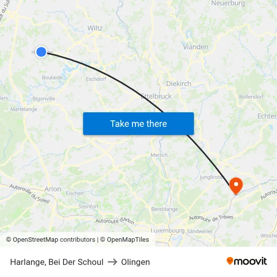 Harlange, Bei Der Schoul to Olingen map
