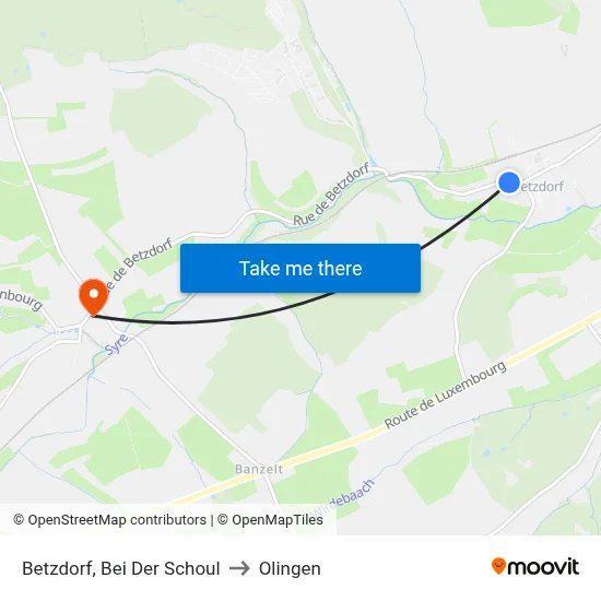 Betzdorf, Bei Der Schoul to Olingen map