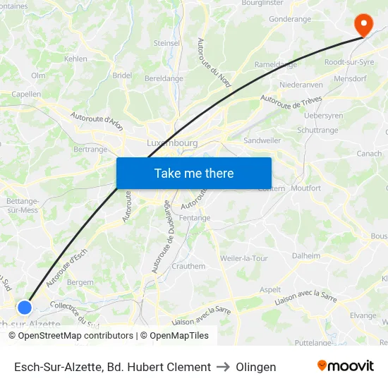 Esch-Sur-Alzette, Bd. Hubert Clement to Olingen map