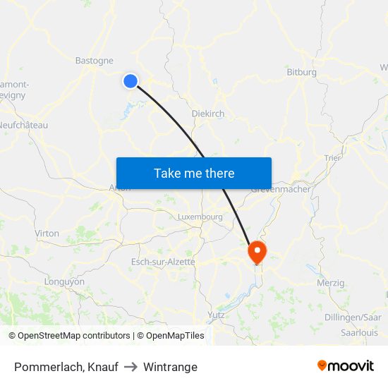 Pommerlach, Knauf to Wintrange map