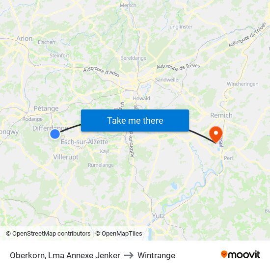 Oberkorn, Lma Annexe Jenker to Wintrange map