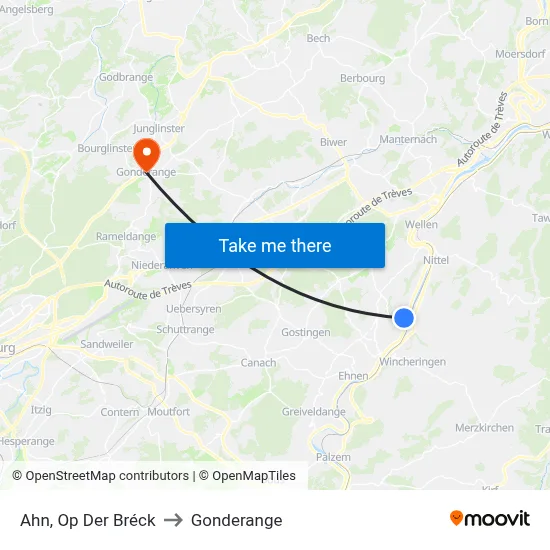 Ahn, Op Der Bréck to Gonderange map