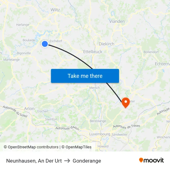 Neunhausen, An Der Urt to Gonderange map