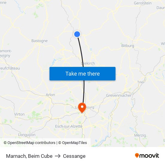 Marnach, Beim Cube to Cessange map