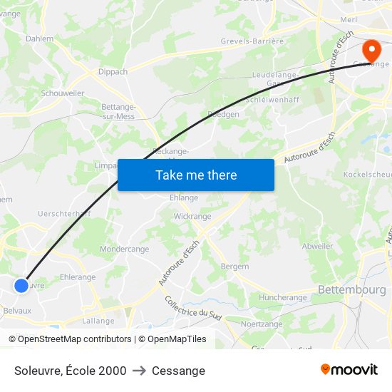 Soleuvre, École 2000 to Cessange map