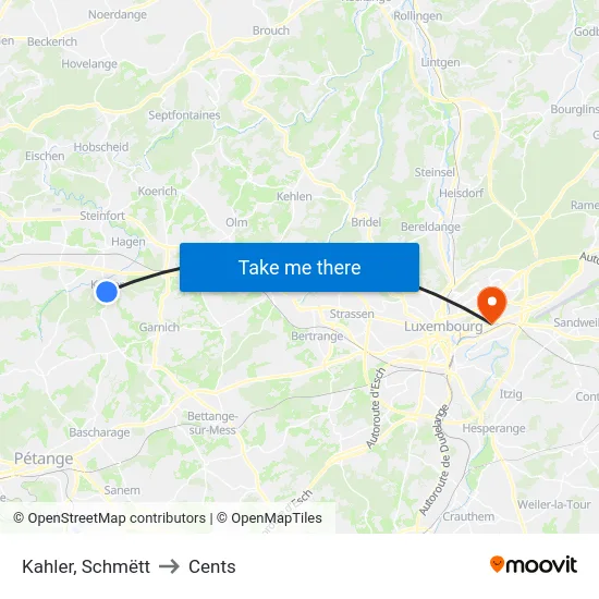 Kahler, Schmëtt to Cents map