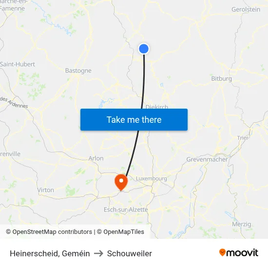 Heinerscheid, Geméin to Schouweiler map