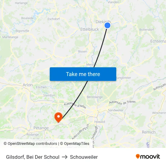 Gilsdorf, Bei Der Schoul to Schouweiler map
