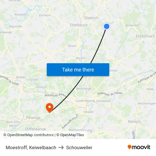 Moestroff, Keiwelbaach to Schouweiler map