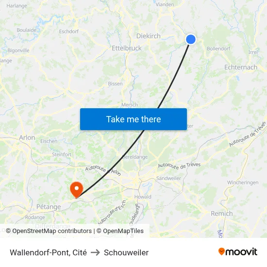 Wallendorf-Pont, Cité to Schouweiler map