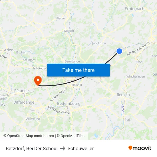 Betzdorf, Bei Der Schoul to Schouweiler map