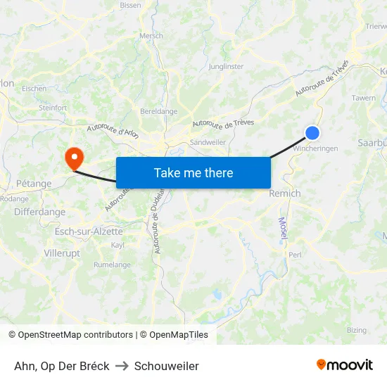 Ahn, Op Der Bréck to Schouweiler map