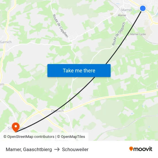 Mamer, Gaaschtbierg to Schouweiler map