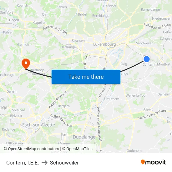 Contern, I.E.E. to Schouweiler map