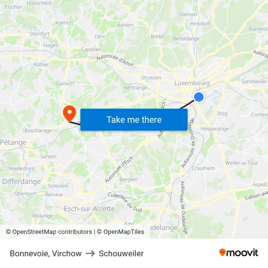 Bonnevoie, Virchow to Schouweiler map