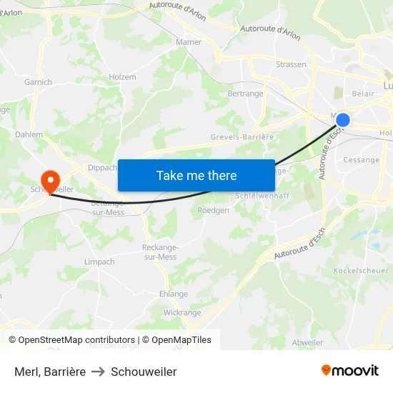 Merl, Barrière to Schouweiler map