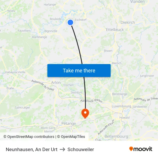 Neunhausen, An Der Urt to Schouweiler map