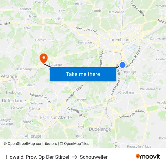 Howald, Prov. Op Der Stirzel to Schouweiler map
