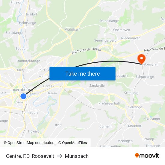 Centre, F.D. Roosevelt to Munsbach map