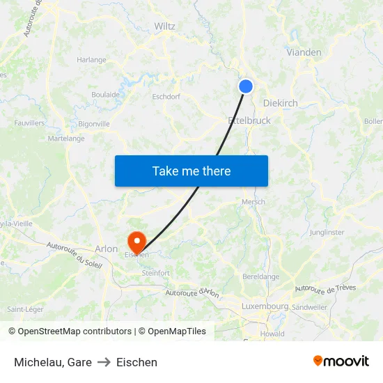 Michelau, Gare to Eischen map