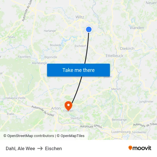 Dahl, Ale Wee to Eischen map