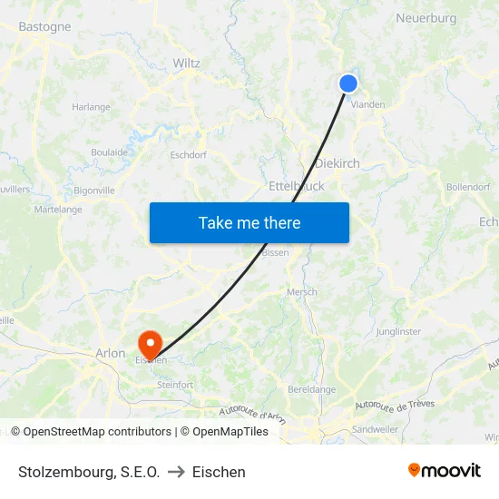 Stolzembourg, S.E.O. to Eischen map