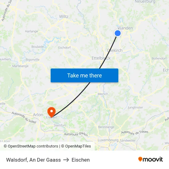 Walsdorf, An Der Gaass to Eischen map