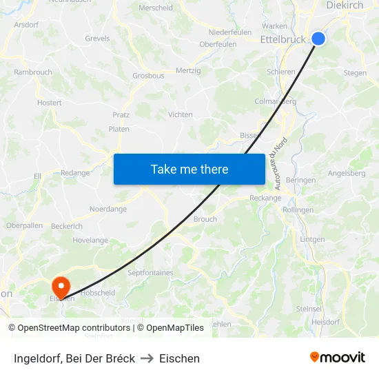 Ingeldorf, Bei Der Bréck to Eischen map