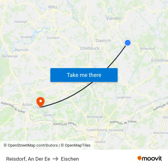 Reisdorf, An Der Ee to Eischen map