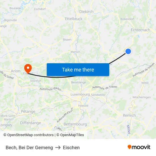 Bech, Bei Der Gemeng to Eischen map