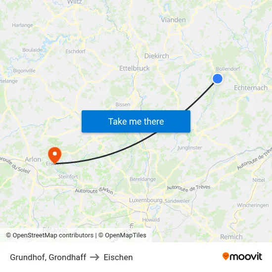 Grundhof, Grondhaff to Eischen map