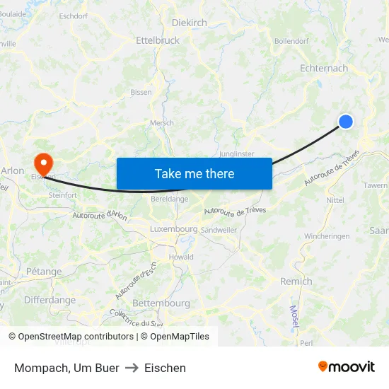 Mompach, Um Buer to Eischen map
