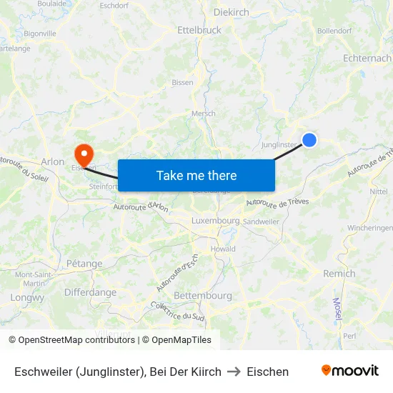 Eschweiler (Junglinster), Bei Der Kiirch to Eischen map