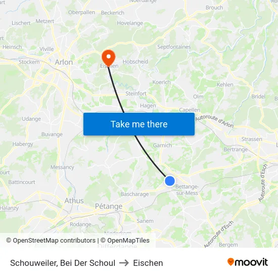 Schouweiler, Bei Der Schoul to Eischen map
