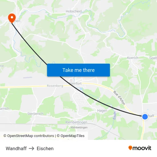 Wandhaff to Eischen map