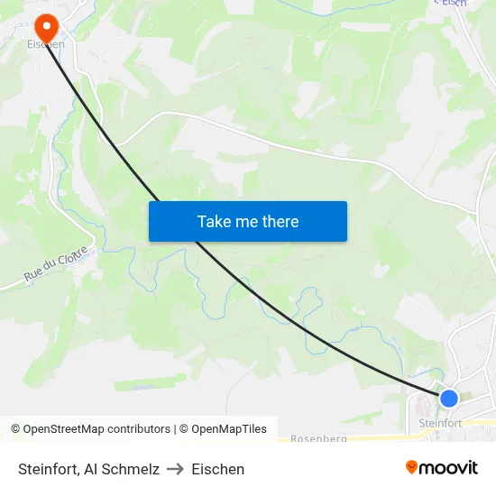 Steinfort, Al Schmelz to Eischen map
