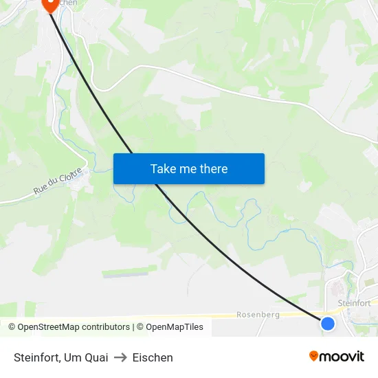 Steinfort, Um Quai to Eischen map